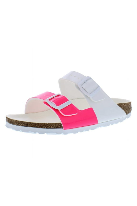 Arizona Split Narrow Unisex Shoes Size 3, Color: Patent Neon Pink/White