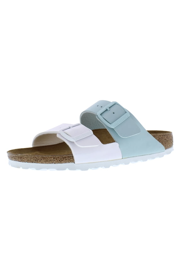 Arizona Split Narrow Unisex Shoes Size 6, Color: White/ Surf Green