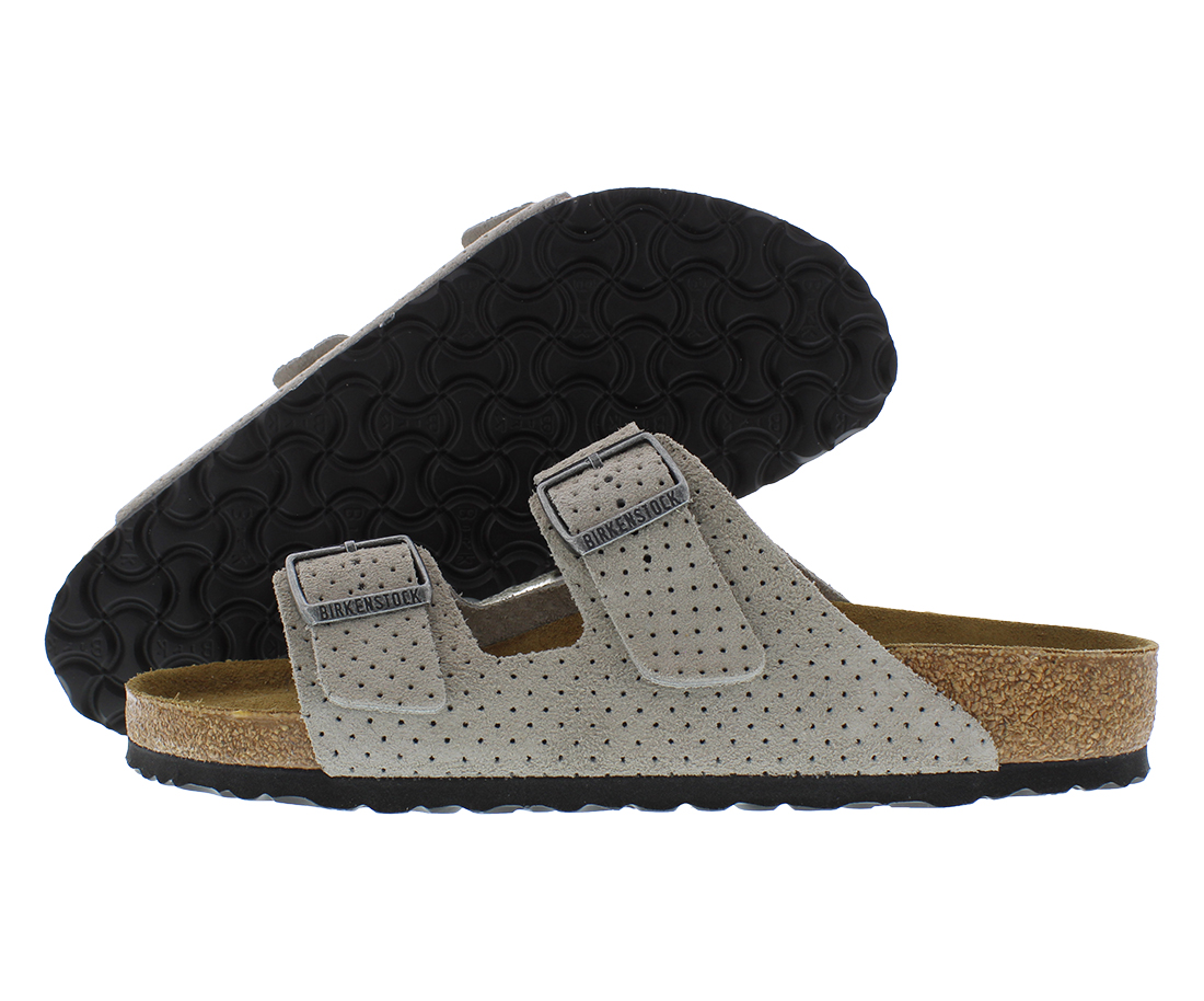 Birkenstock Arizona Unisex Shoes Size 10, Color: Emboss Dots Stone Coin