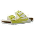 thumbnail image 1 of Birkenstock Arizona Unisex Shoes Size 7, Color: Monstera White/Lime Sour, 1 of 3