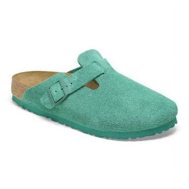 Birkenstock Boston BS Narrow Suede Clog, 39, Green
