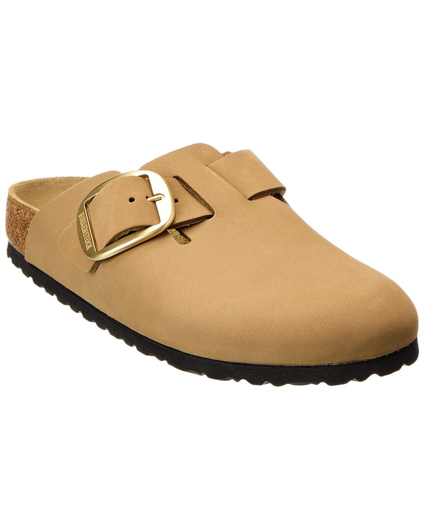 Birkenstock Boston Big Buckle Narrow Leather Clog, 36, Green