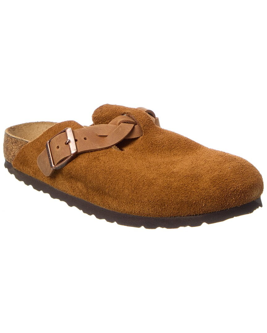 Birkenstock Boston ブラウン 36 Birkenstock Boston Braided Narrow Suede Clog, 36, Brown