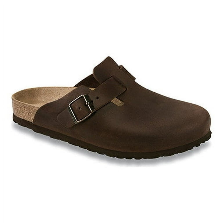 Birkenstock Boston Oiled Leather Clog with Cork Footbed and Birkenstock Boston Oiled Leather Clog with Cork Footbed and