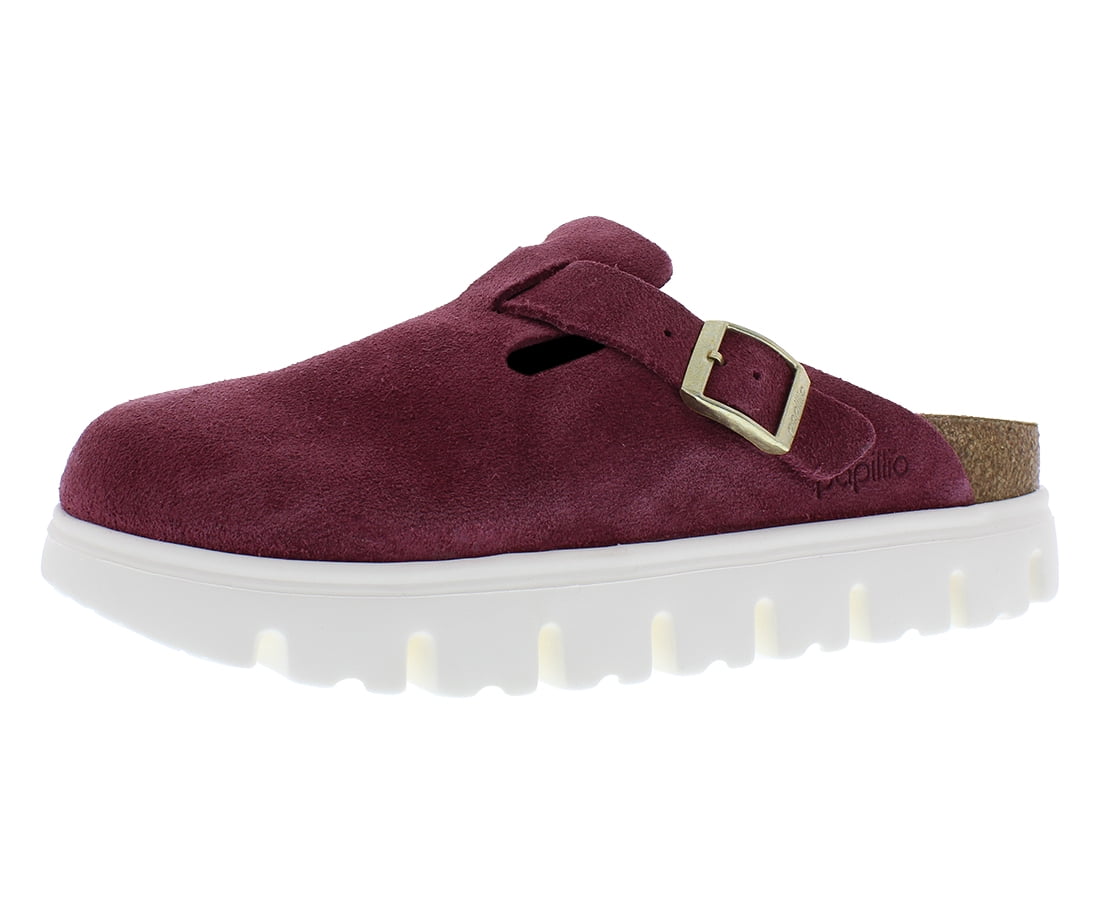 Birkenstock Boston Pap Chunky Narrow Unisex Shoes Size 6, Color: Berry Crush