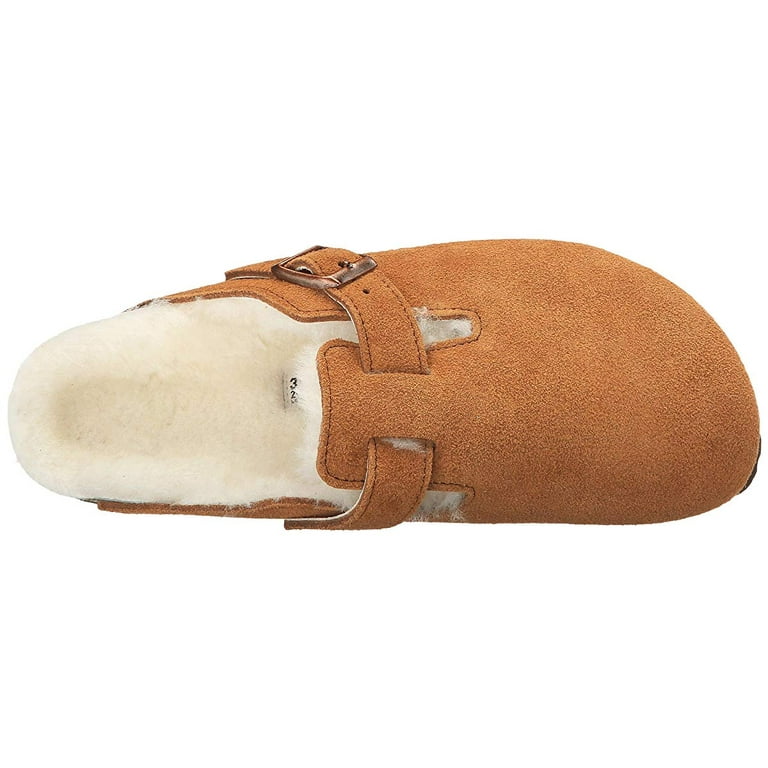 Birkenstock Limited Edition Boston mink suede/natural shearling