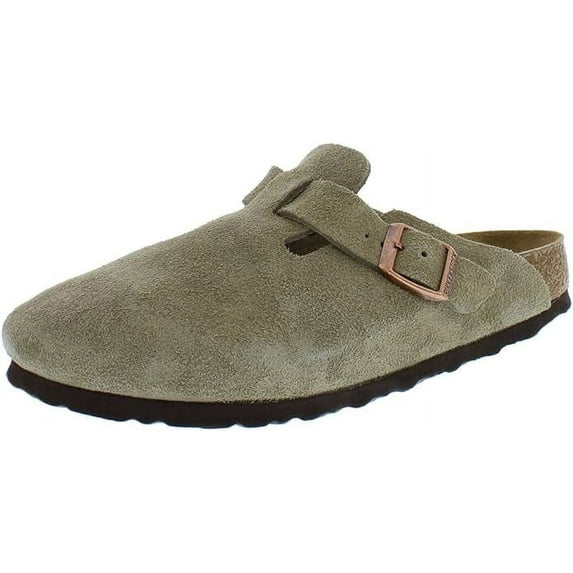 Birkenstock Boston - Taupe Suede Slip-On Footbed Clog 64630