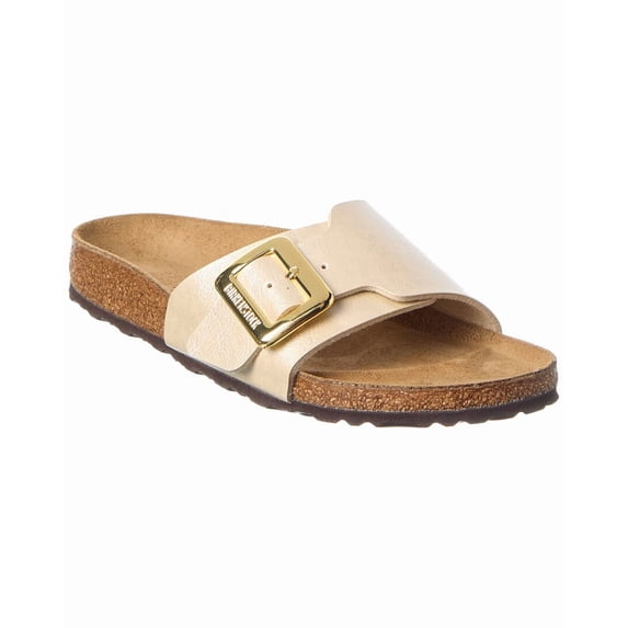 Birkenstock Catalina Cushion Buckle Narrow Birko-Flor Sandal, 41, White