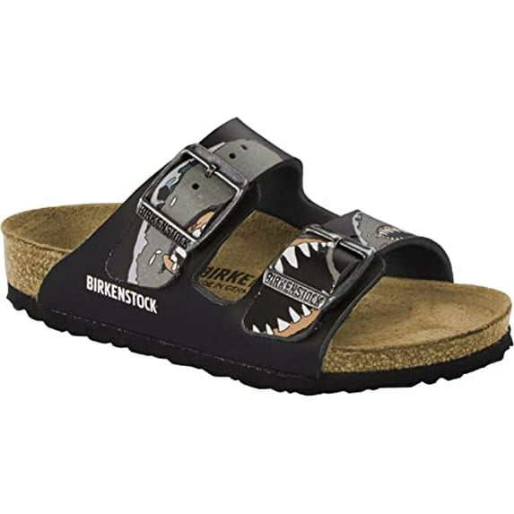 Birkenstock Kids' Arizona Sandal, BFDD Evil Shark Black, 26 EU Narrow