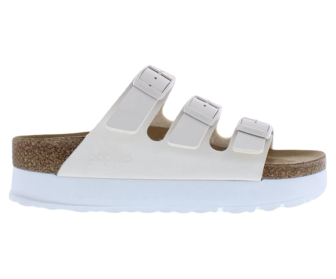 Birkenstock Florida III Papillio Flex Platform Narrow Unisex Shoes Size 4, Color: Eggshell