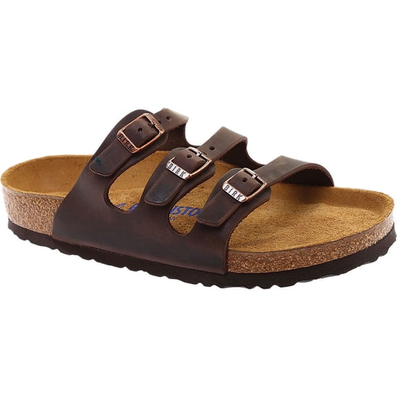Birkenstock Women's Florida Soft Footbed Sandal, Habana Waxy Leather, 39 M EU/ 8-8.5 M US