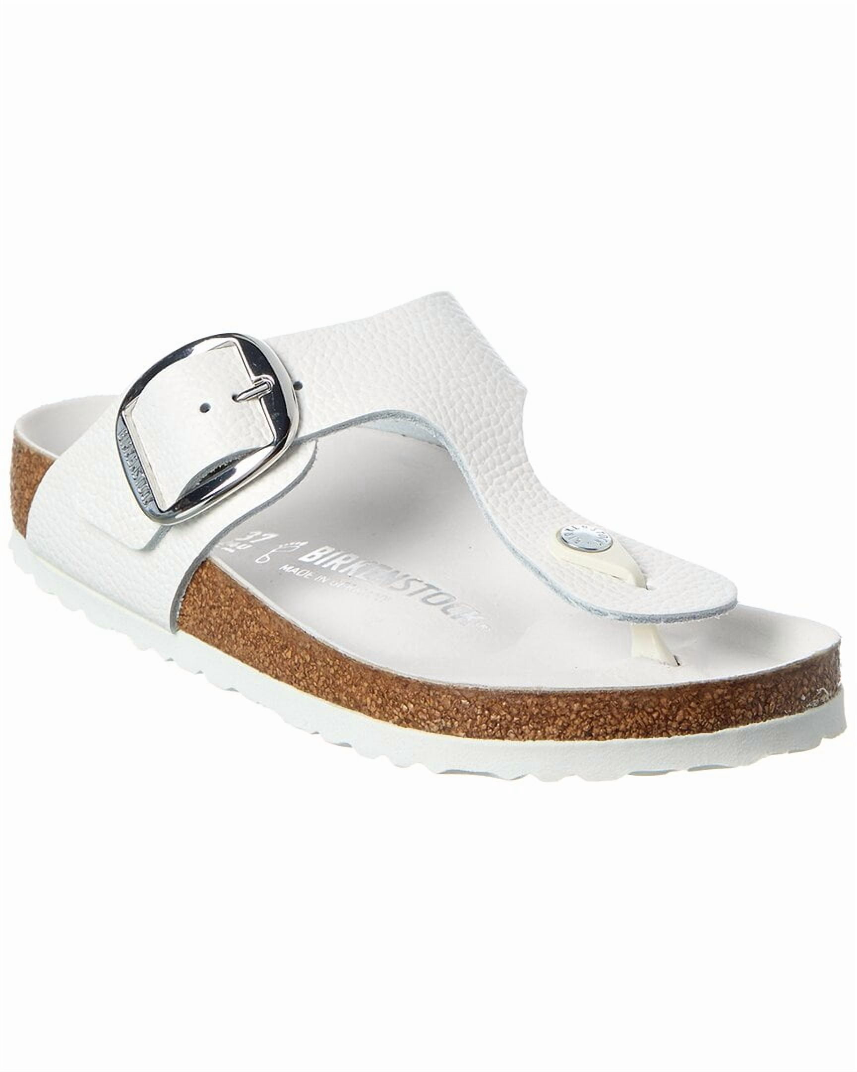 Birkenstock Gizeh Big Buckle Leather Sandal, 36, White