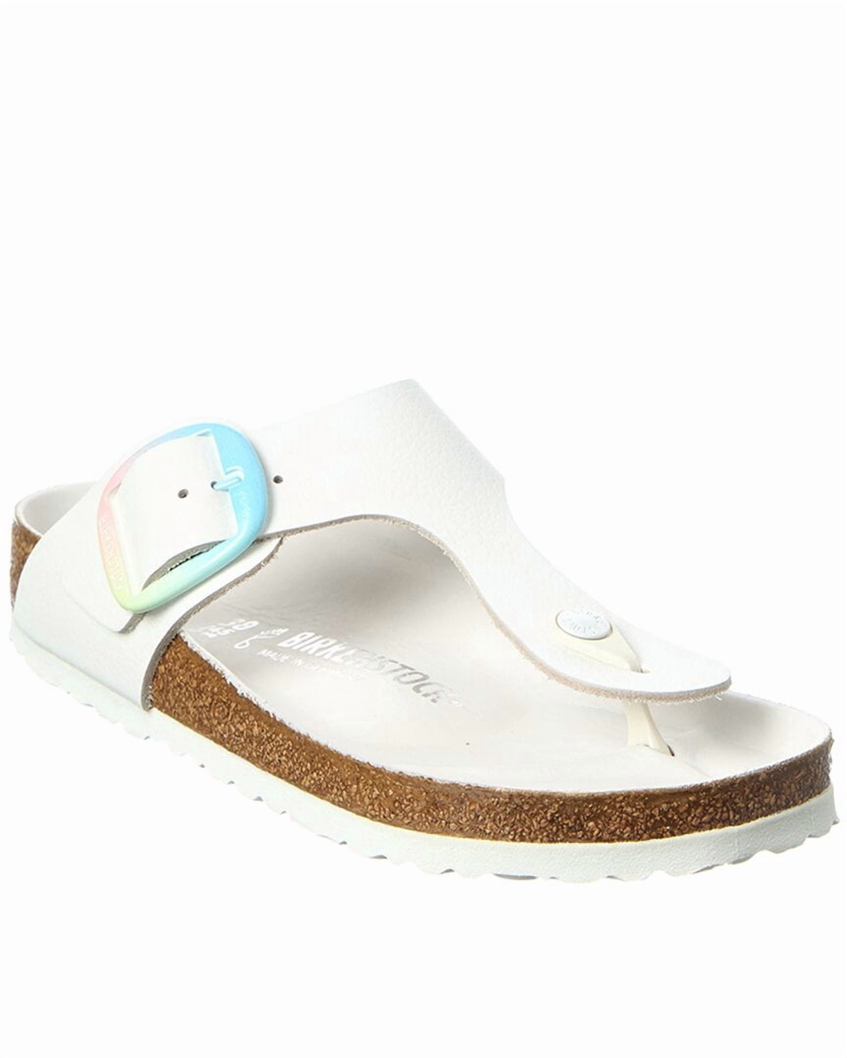 Birkenstock Gizeh Big Buckle Leather Sandal, 37, White