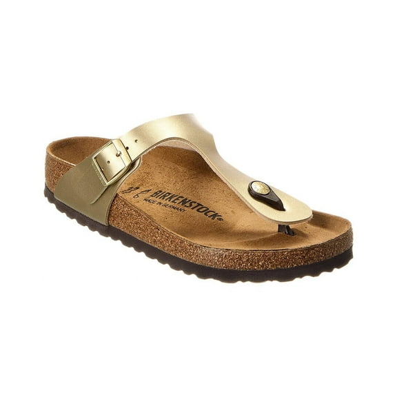Birkenstock Gizeh Birko-Flor Sandal, 35, Metallic