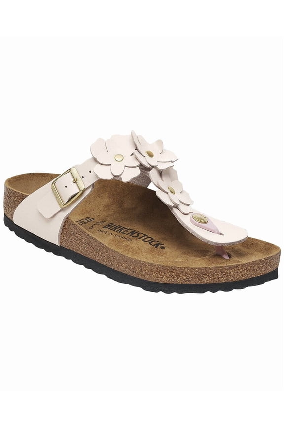 Gizeh Flowers Leather Thong Sandal, 39