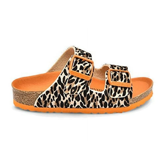 Birkenstock Kids' Arizona Sandal, TEX Leo Lilly Brown Orange, 28 EU