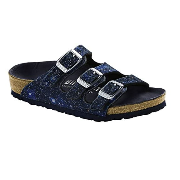 Birkenstock Kids Florida Sandals, Tex Velvet Milky Way Blue, 26 EU Narrow