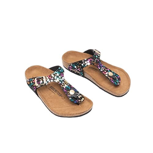 Birkenstock Kids Gizeh, Confetti Black, 30 EU, Regular