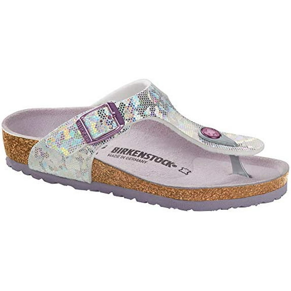Birkenstock Kids Gizeh Sandals, Hologram Silver/Lavender, 30 EU Narrow
