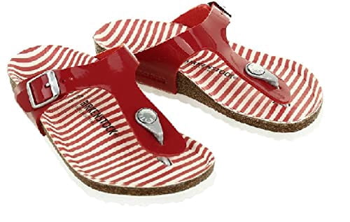 Birkenstock Kids Gizeh Sandals, Bf Nautical Stripes Red, 30 EU Narrow