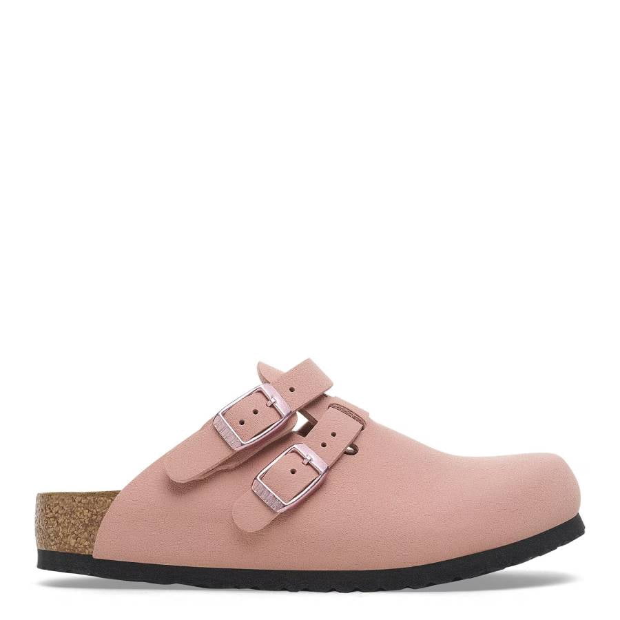 Birkenstock Kids Pink Clay Kay Birko-Flor Birkibuc Clogs, Brand Size 32 (1 Kids)