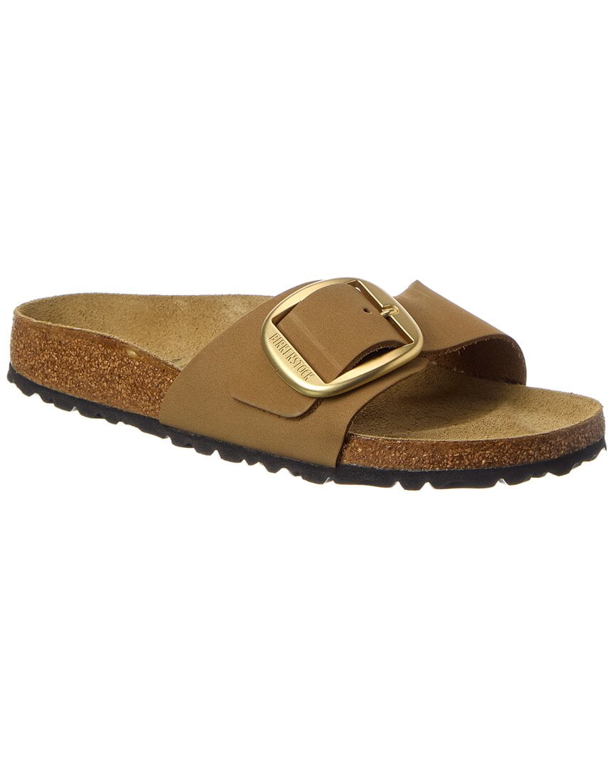 Birkenstock Madrid Big Buckle Narrow Leather Sandal, 37, Green