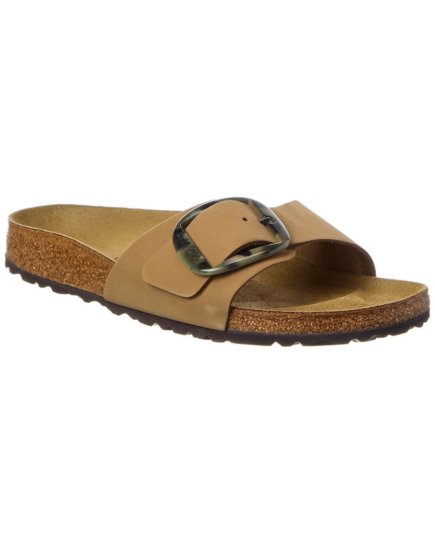 Birkenstock Madrid Big Buckle Narrow Leather Sandal, 38, Green