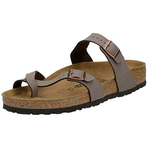 Birkenstock Mayari Birko-Flor Nubuck Birkibuc - Womens - Thong Sandals - Mocha - 45