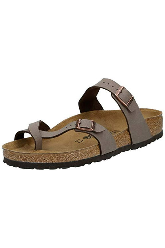 Mayari Birko-Flor Nubuck Birkibuc - Womens - Thong Sandals - Mocha - 45