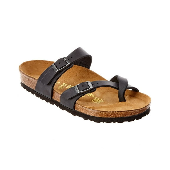 Birkenstock Mayari Oiled Leather Sandal, 45, Black