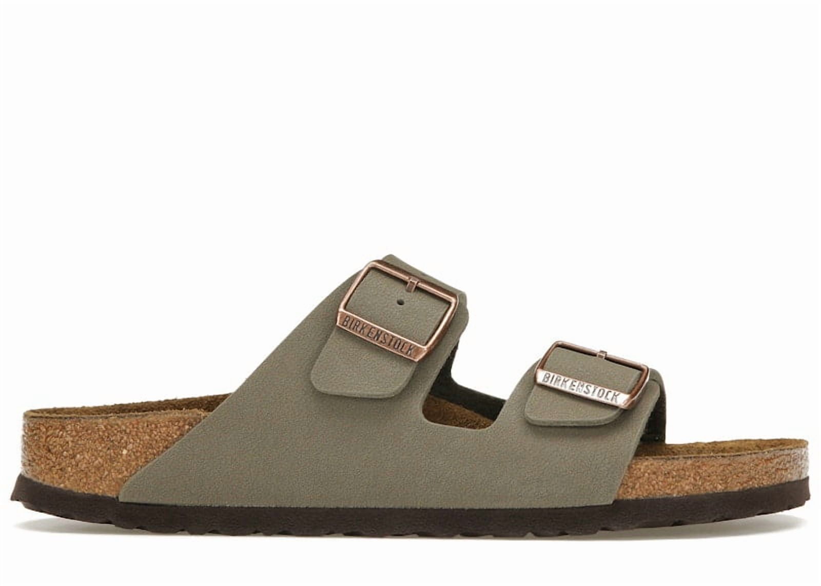 Birkenstock Men's Arizona Birkibuc Stone Sandals, from StockX