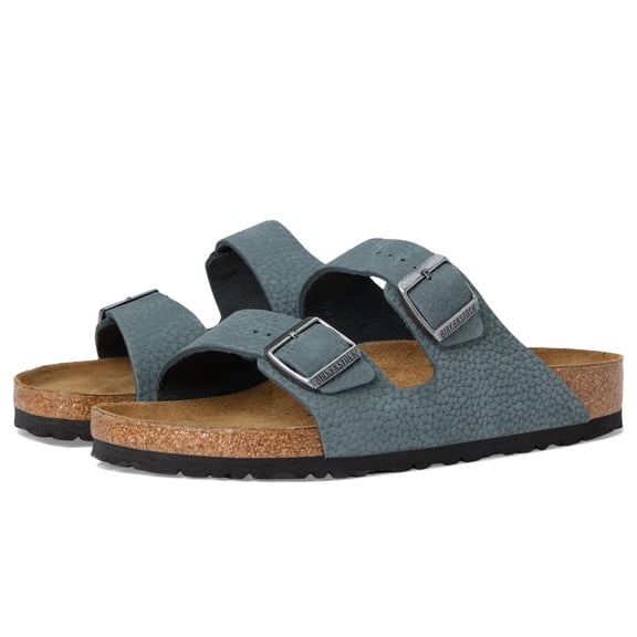 Birkenstock Men's Arizona Desert Buck Sandal, Basalt Gray, 8-8.5