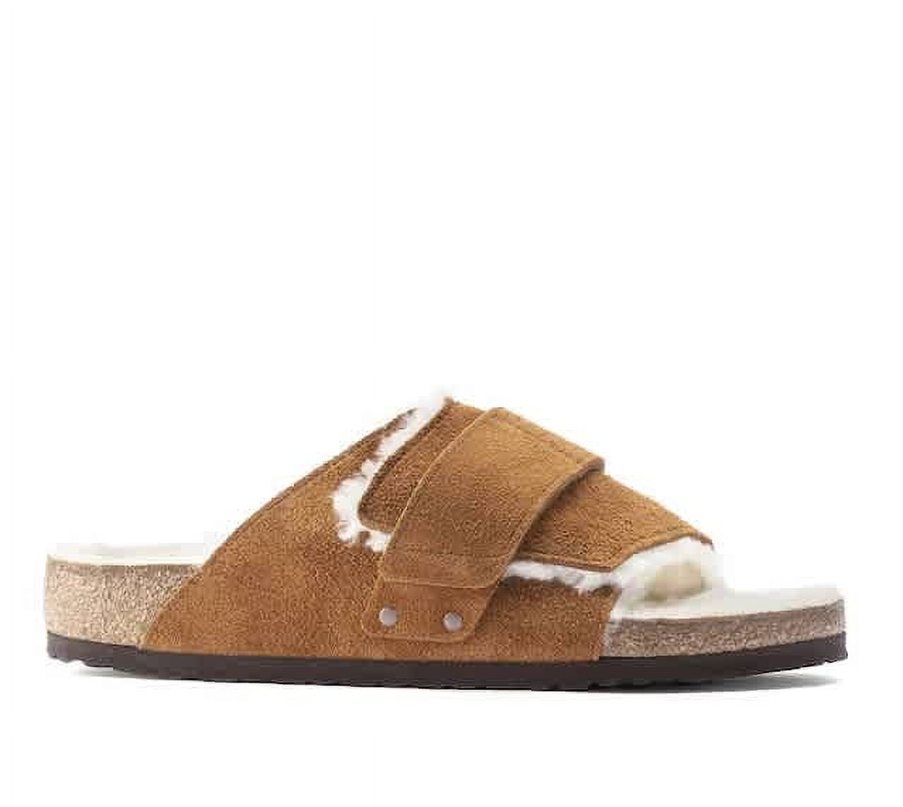 Birkenstock Men's Mink Suede Leather Kyoto Shearling Slippers