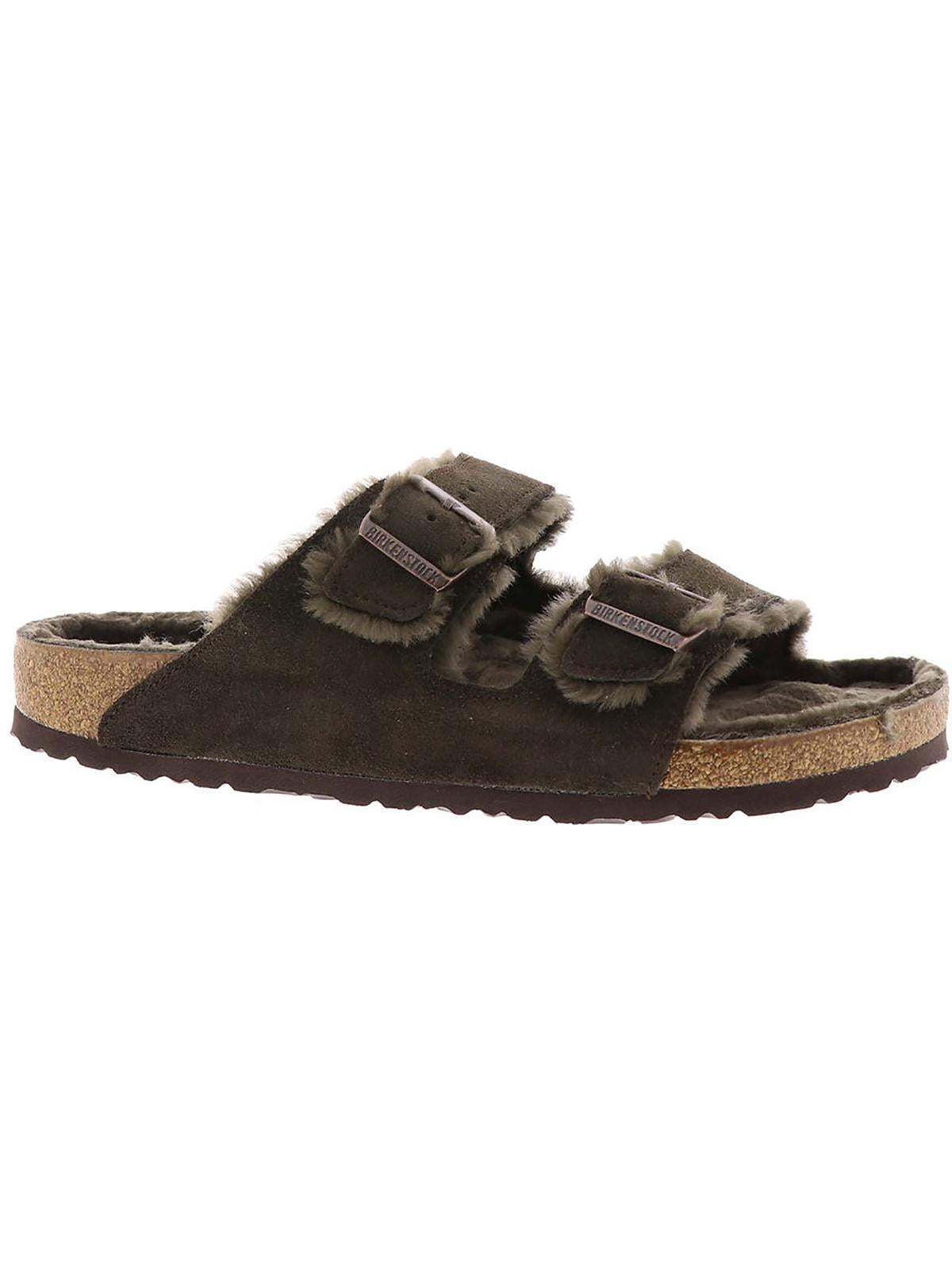 Birkenstock Mens Arizona Shearling Comfort Footbed Slide Sandals