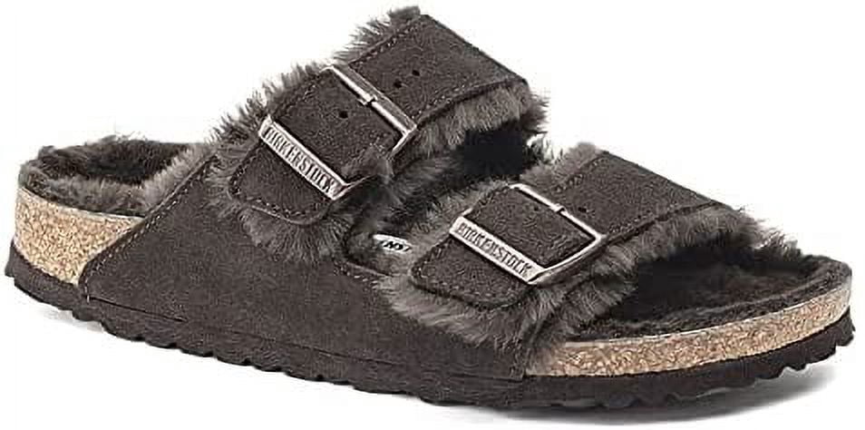 Birkenstock Mens Arizona Shearling Lined Sandal - Regular Width Mocha 43 R EU