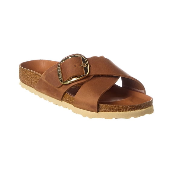 Birkenstock Siena Big Buckle Narrow Fit Leather Sandal, 42, Brown
