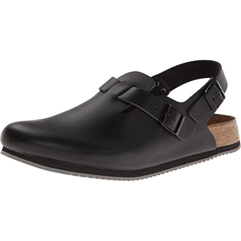 NYKKKKi Birkenstock Tokio Super Grip Clogs, Black, EU 38 / Womens 7-7.5 R