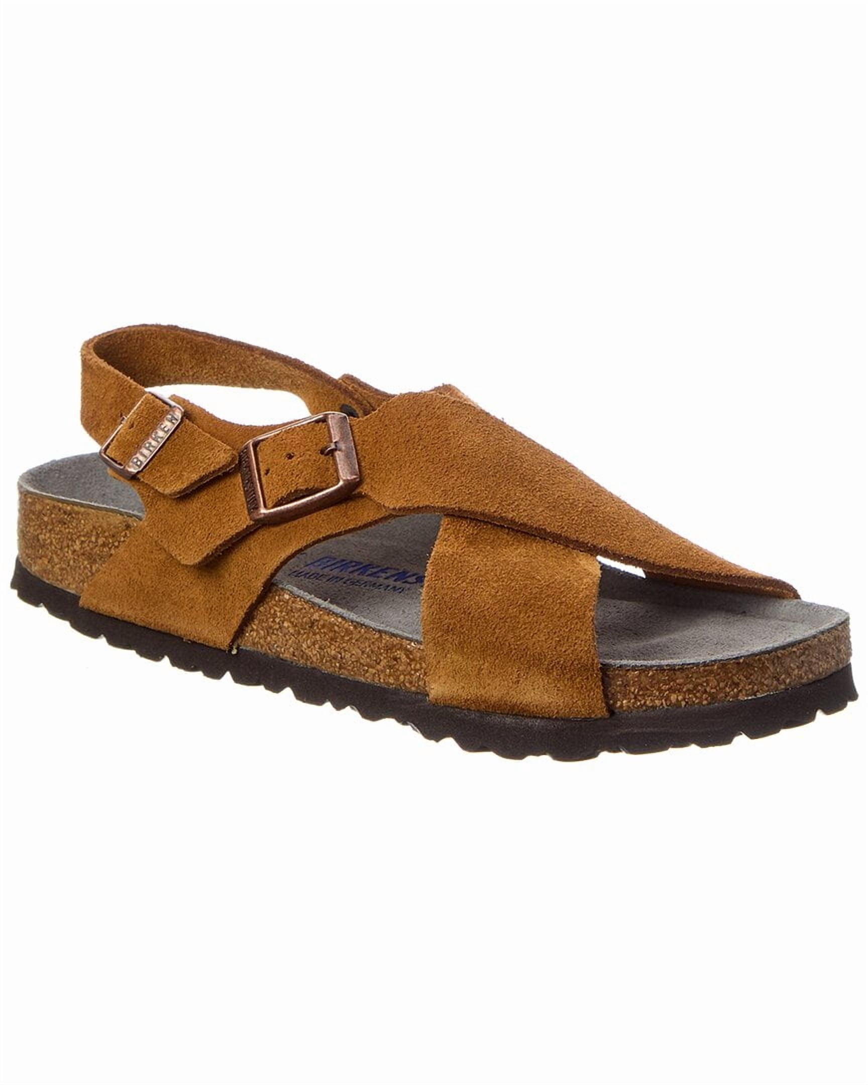 Birkenstock Tulum SFB Narrow Suede Sandal, 37, Brown