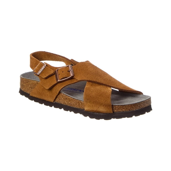 Birkenstock Tulum SFB Narrow Suede Sandal, 38, Brown