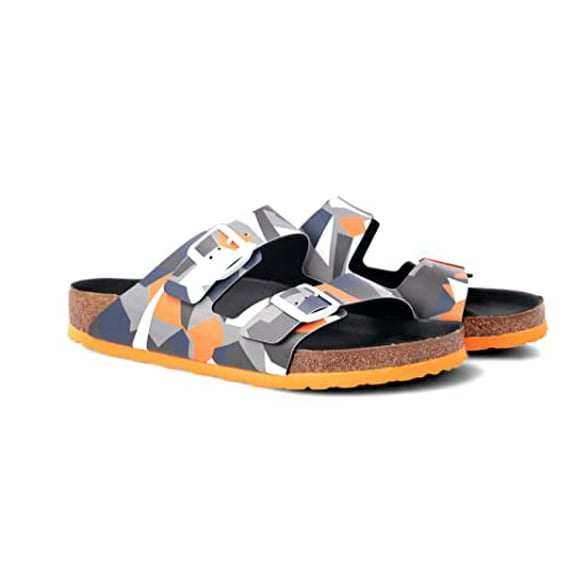 Birkenstock Arizona Men's and Women's Sandal, Orange, 45 EU