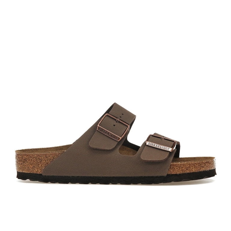Birkenstock Unisex Arizona Birkibuc Mocha Sandals, from  display picture 1