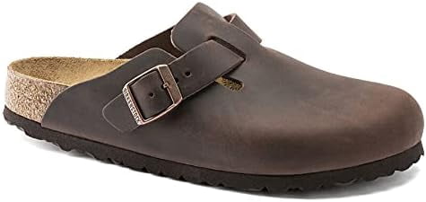 Birkenstock Unisex Boston Soft Footbed Clog Slip On Mule Sandal, Habana Oiled Leather, 36, 5-5.5 Women/3-3.5 Men