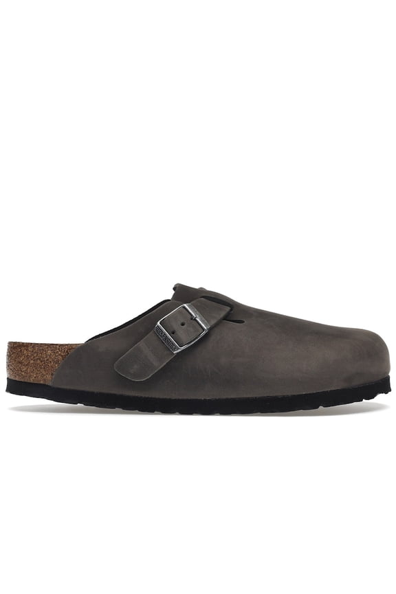 Unisex Boston Soft Footbed Oiled Leather Iron Grey Shoes, from StockX