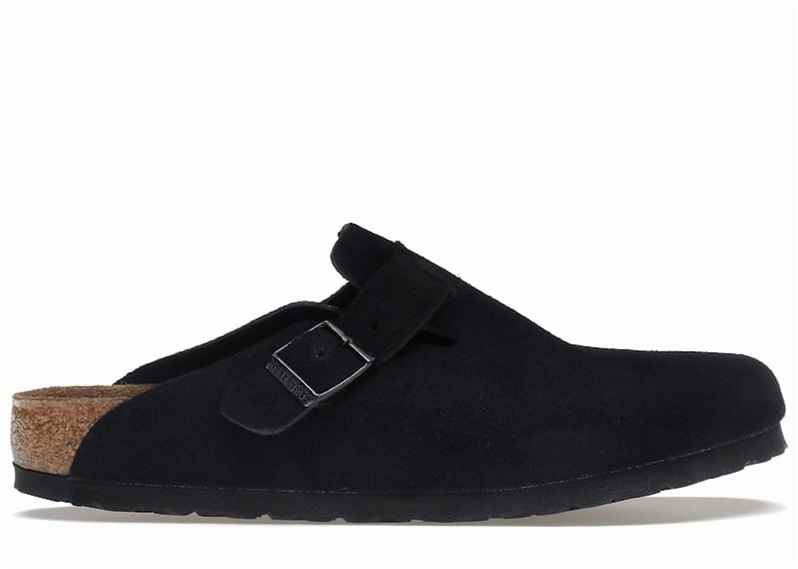 (取寄) ビルケンシュトック ボストン ソフト フットベッド (ユニセックス) Birkenstock Birkenstock Boston Soft Footbed (Unisex) Black Suede Birkenstock Unisex Boston Soft Footbed Suede Black Shoes, from