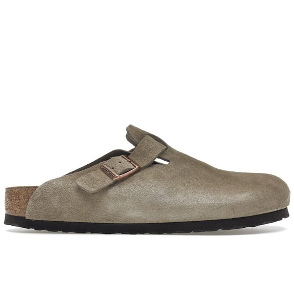 Birkenstock Unisex Boston Soft Footbed Suede Taupe Shoes, from StockX