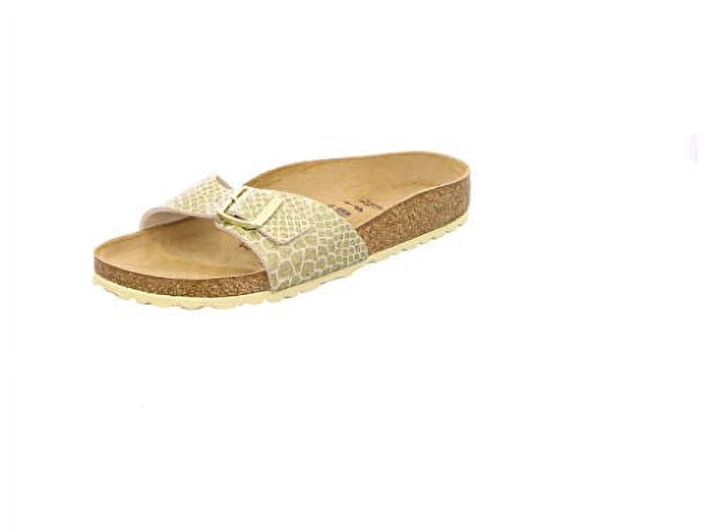 BIRKENSTOCK Madrid SANDALS IN TWO TONE WATER CREAM Size EU 43 Women 12 Men 10.5 Birkenstock Unisex Madrid Sandals, Lack Two Tone Water Cream  main image 4