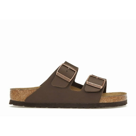 Birkenstock Women's Arizona Birko-Flor Dark Brown Sandals, from StockX