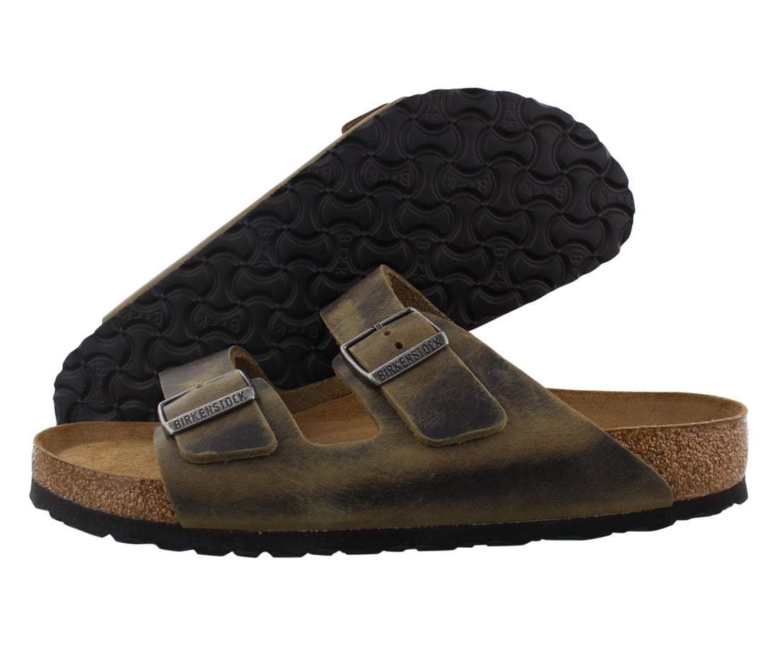 Birkenstock Women's Arizona Leather Sandal, 44, Brown