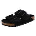 thumbnail image 1 of Birkenstock Arizona Shearling Unisex Shoes Size 9, Color: Black, 1 of 5