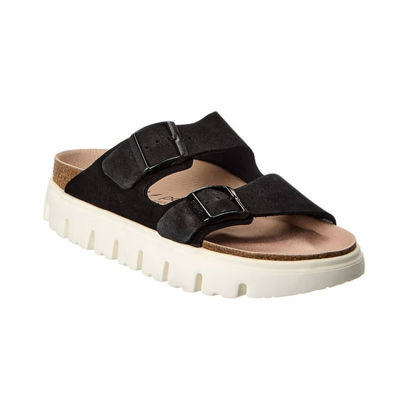 Birkenstock Women's Arizona Suede Chunky Narrow Birko-Flor Sandal, 37